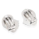 Vintage Georg Jensen Hammered Tulip 100 Denmark Sterling Silver Clip On Earrings