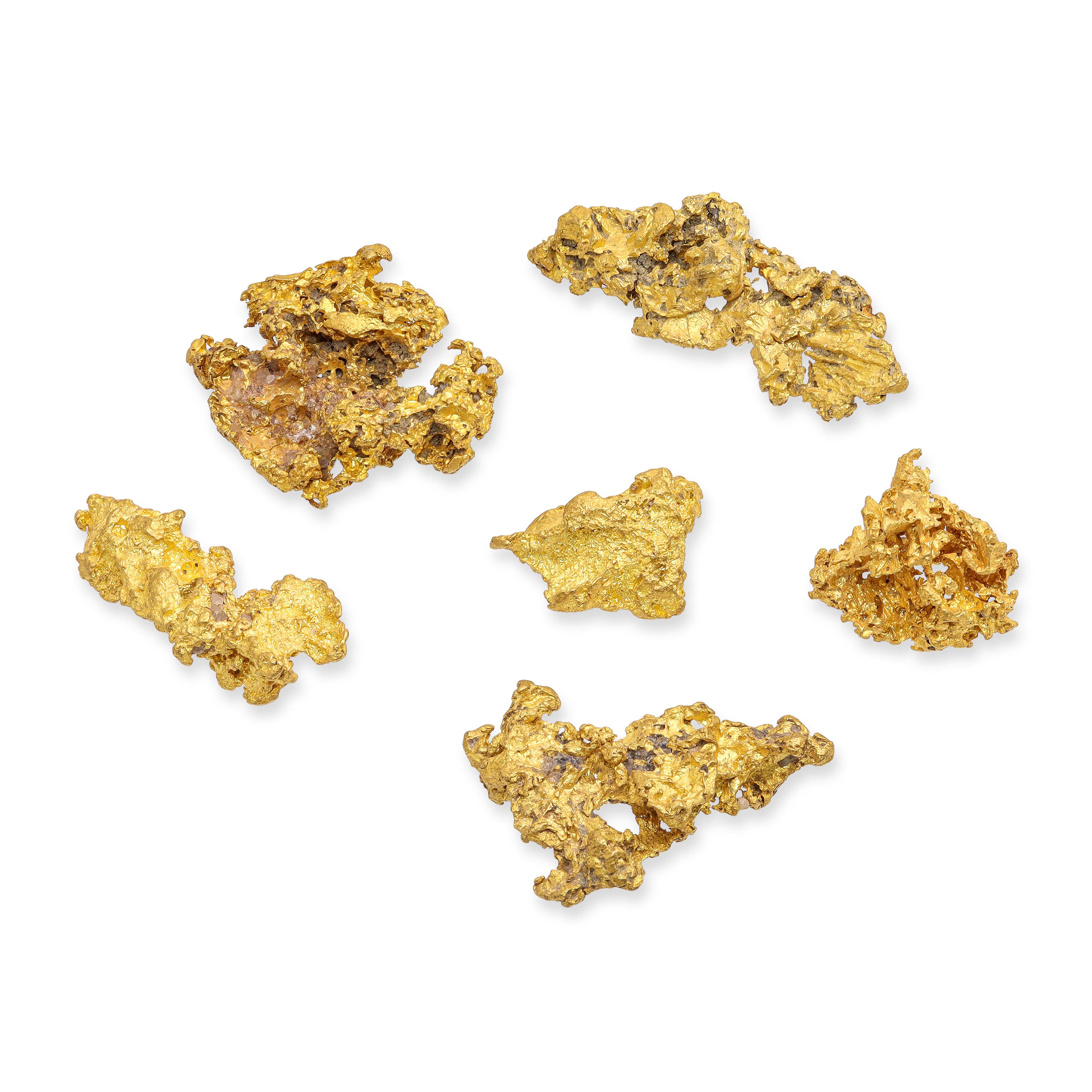 Natural 31.8g Australian Crystallized High Karat Gold Nugget Collection