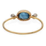 Vintage 14k Yellow Gold Sapphire and Diamond Ring