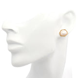 Vintage 14k Yellow Gold Mabe Pearl Earrings