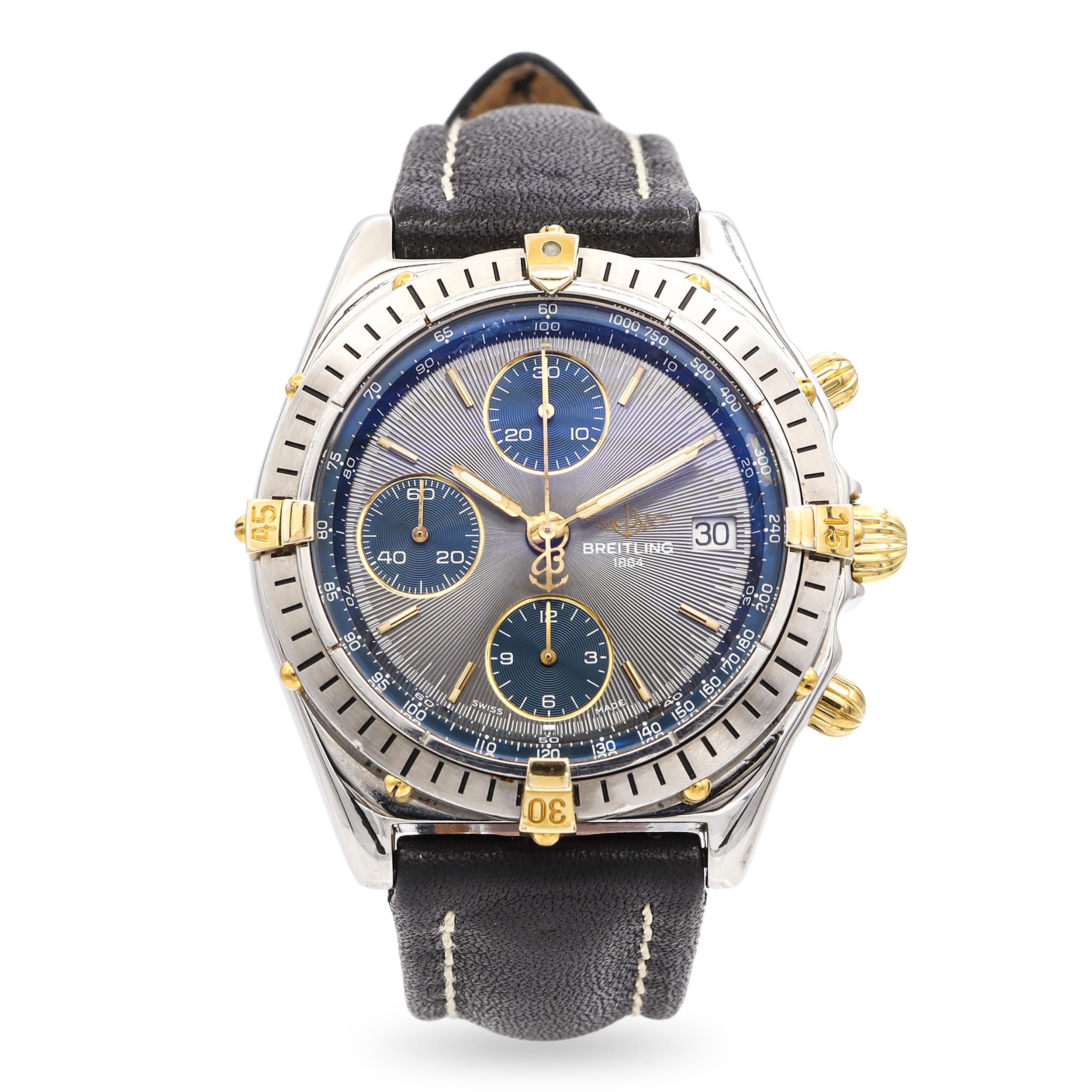Breitling Chronomat Two Tone Chronograph Automatic Watch Ref B13048