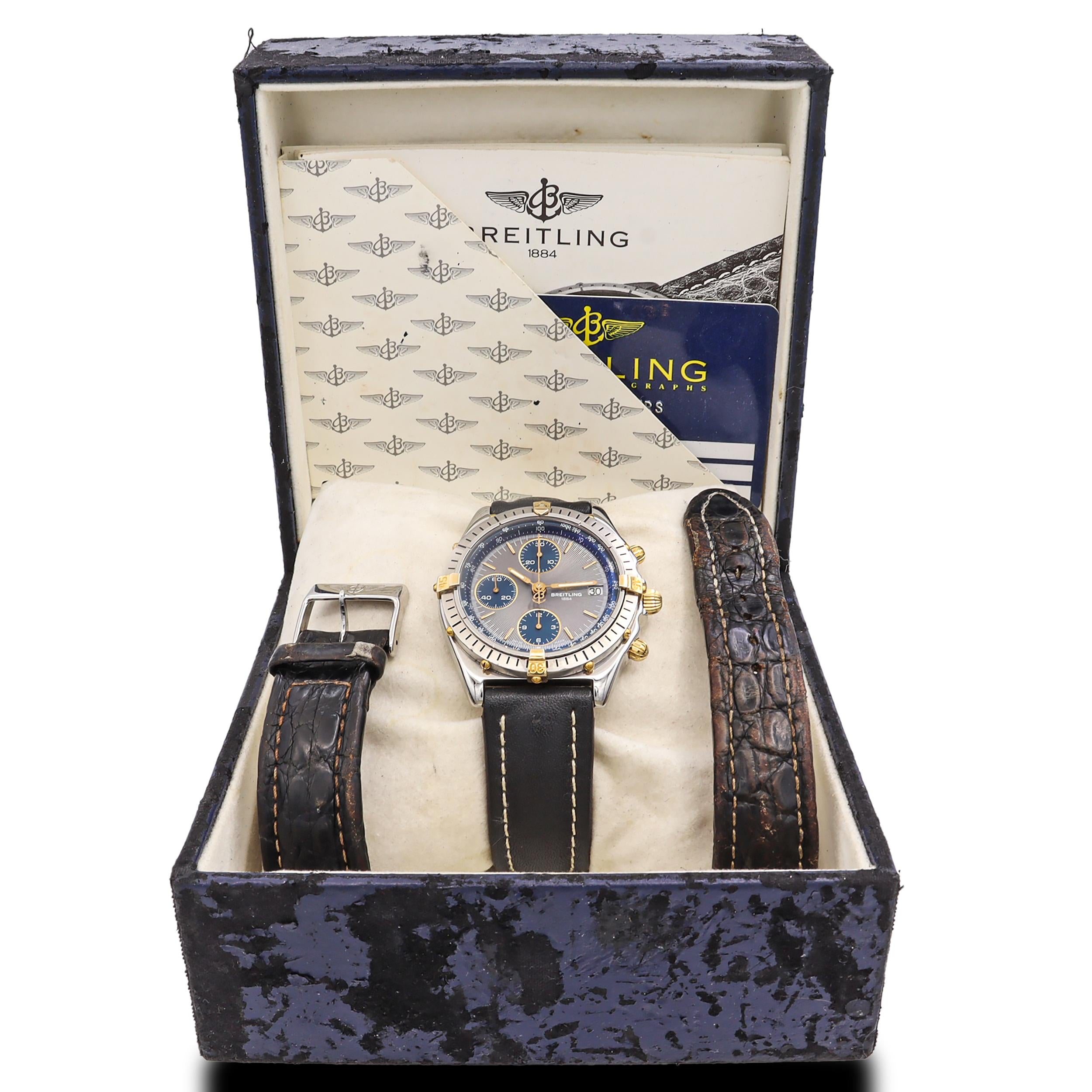 Breitling Chronomat Two Tone Chronograph Automatic Watch Ref B13048