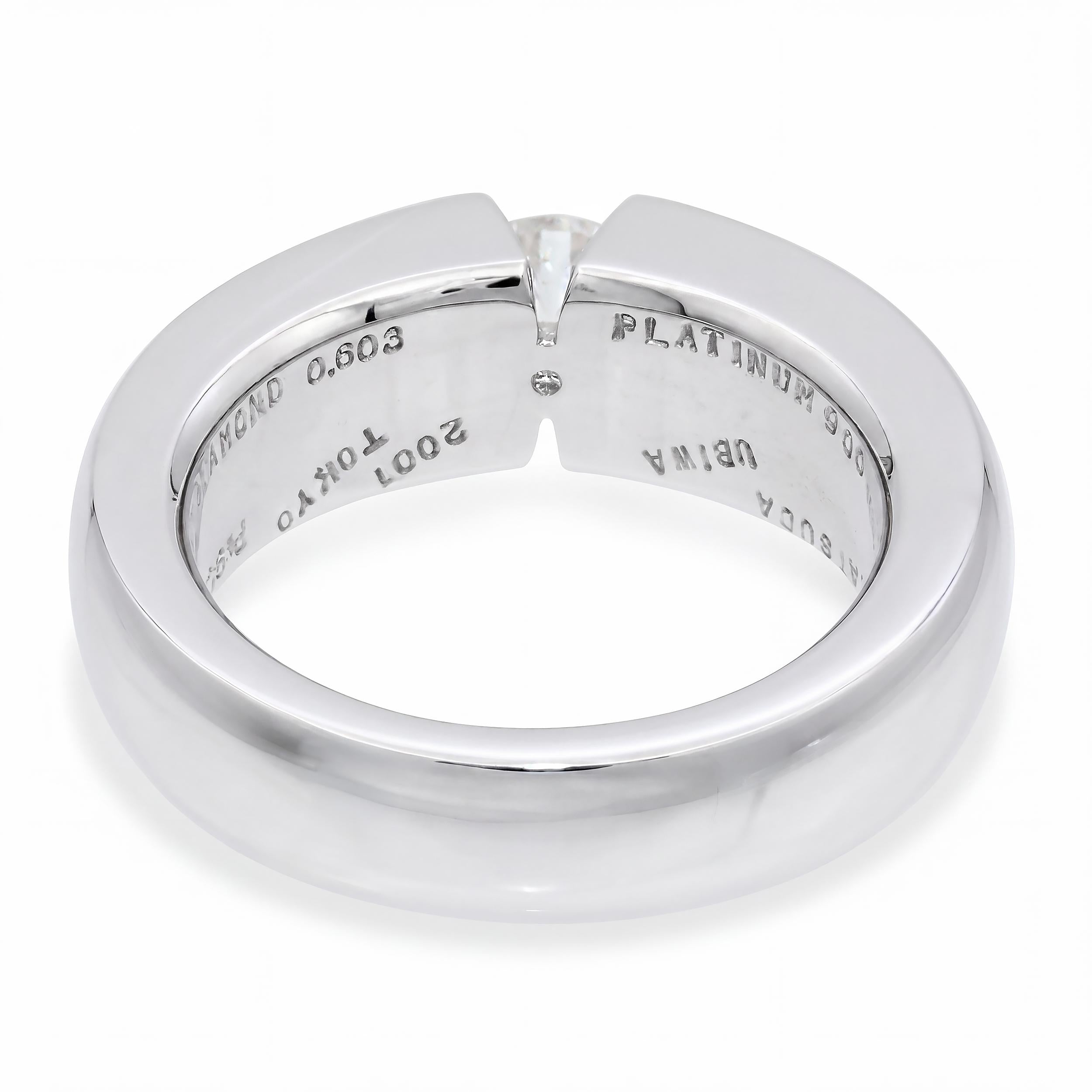 Tokyo Matsuda Ubiwa Platinum 0.60ct Diamond Tension Set Ring