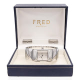Fred Paris Stainless Steel Diamond Bezel Watch