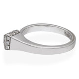 Gucci 18k White Gold Diamond Pave Chiodo Nail Ring