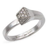 Gucci 18k White Gold Diamond Pave Chiodo Nail Ring