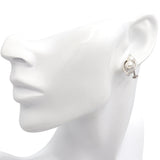 Vintage Mikimoto Sterling Silver Cultured Pearl Screw Back Earrings