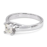 Vintage 14k White Gold 0.70ct I Si1 Princess Cut Diamond Ring