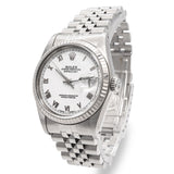 1988 Rolex Datejust Stainless Steel White Roman Automatic Men's Watch 16234