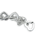 Tiffany & Co. Sterling Silver & 18K Yellow Gold Open Heart Link Bracelet