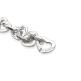 Tiffany & Co. Sterling Silver & 18K Yellow Gold Open Heart Link Bracelet