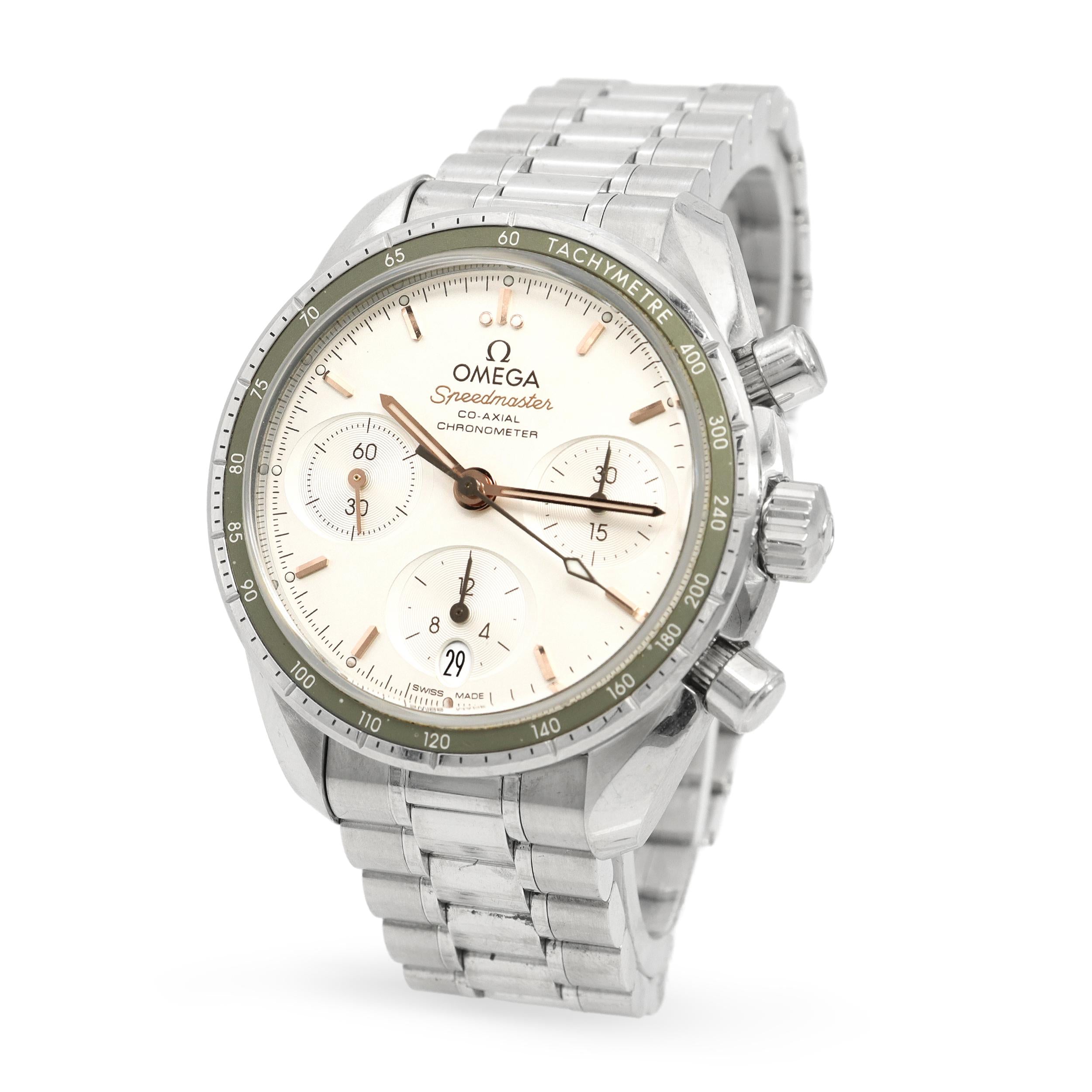 Omega Speedmaster 38 Co-Axial Chronometer Stainless Steel Chronograph Watch