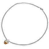 David Yurman Sterling Silver 14k Gold Citrine Acorn Pendant Necklace