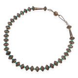 Vintage James McCabe Navajo Handcrafted Silver Mercury Dime Turquoise Necklace