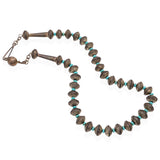 Vintage James McCabe Navajo Handcrafted Silver Mercury Dime Turquoise Necklace