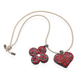 Louis Vuitton Glass Heart and Clover Pendant Necklace