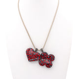Louis Vuitton Glass Heart and Clover Pendant Necklace