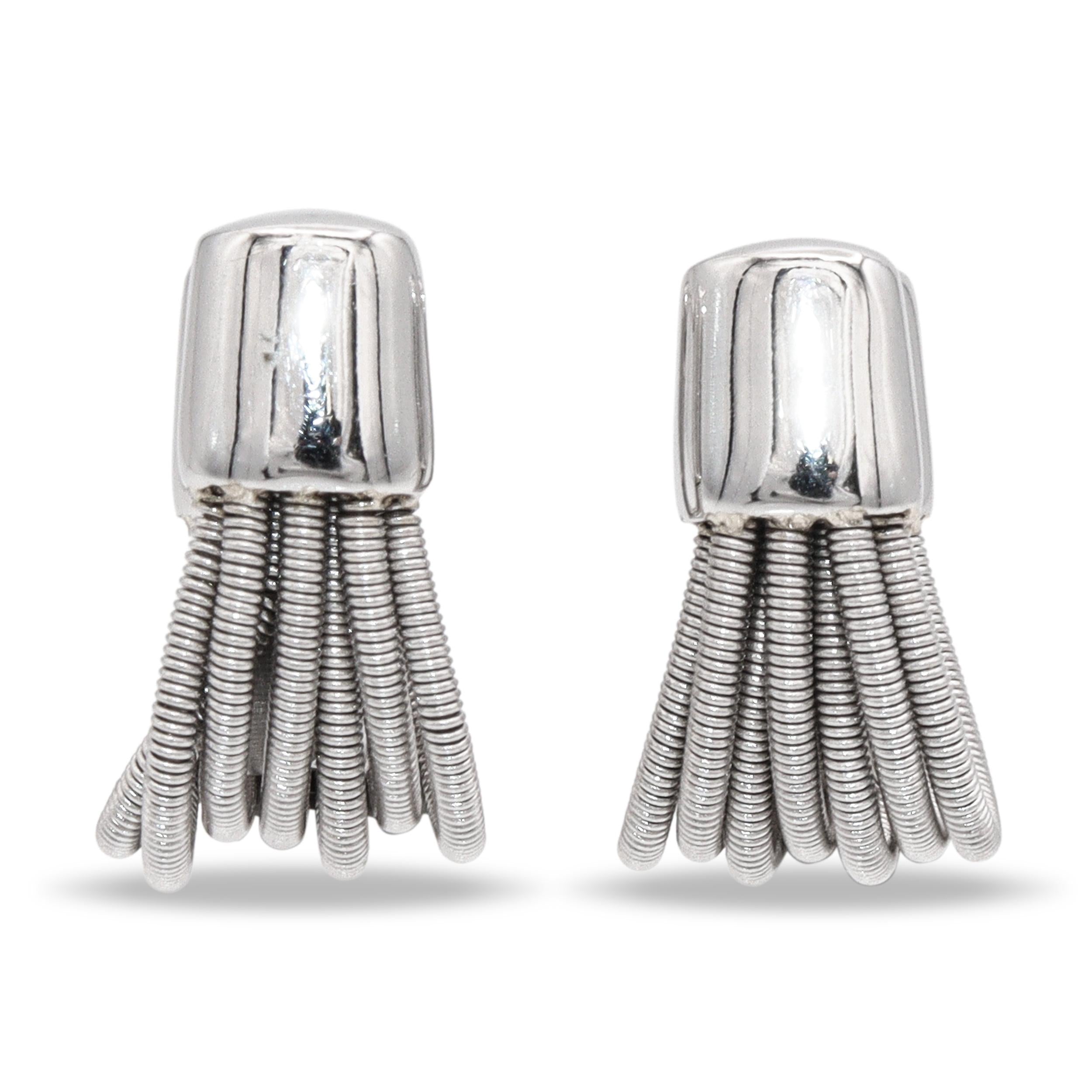 Marco Bicego 18k White Gold Cable Hoop Earrings