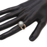 Vintage 12k Yellow Gold Tahitian Pearl Ring