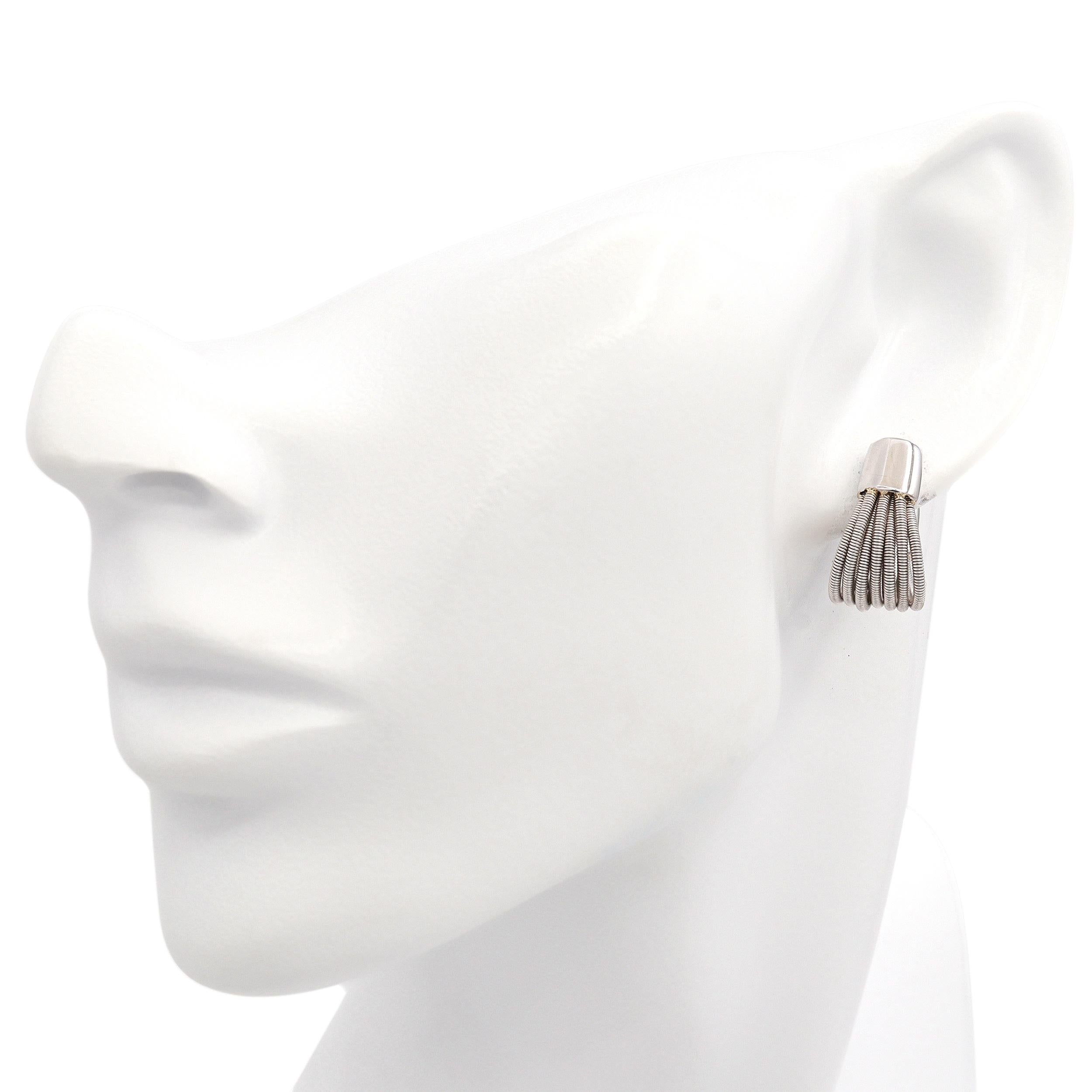 Marco Bicego 18k White Gold Cable Hoop Earrings