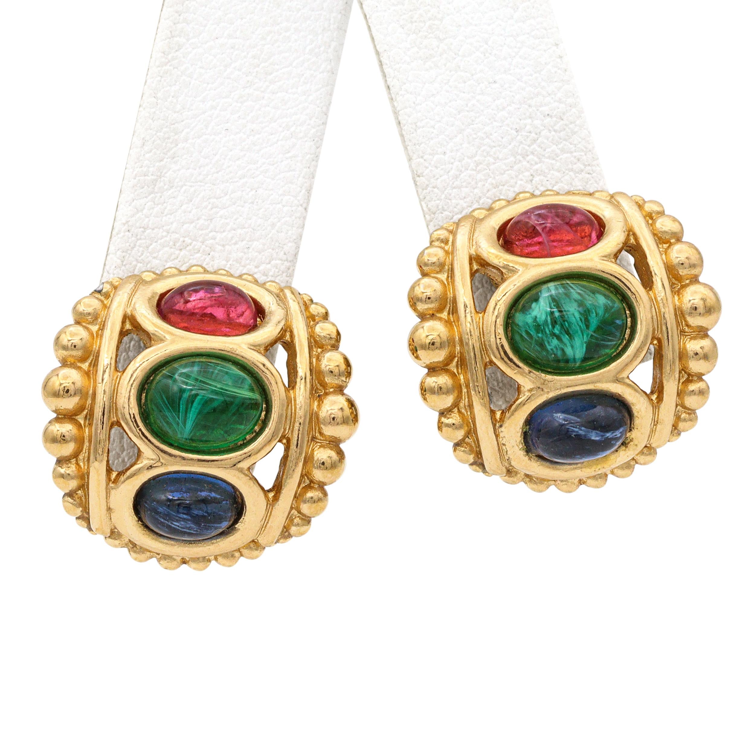 Vintage Christian Dior Clip on Earrings