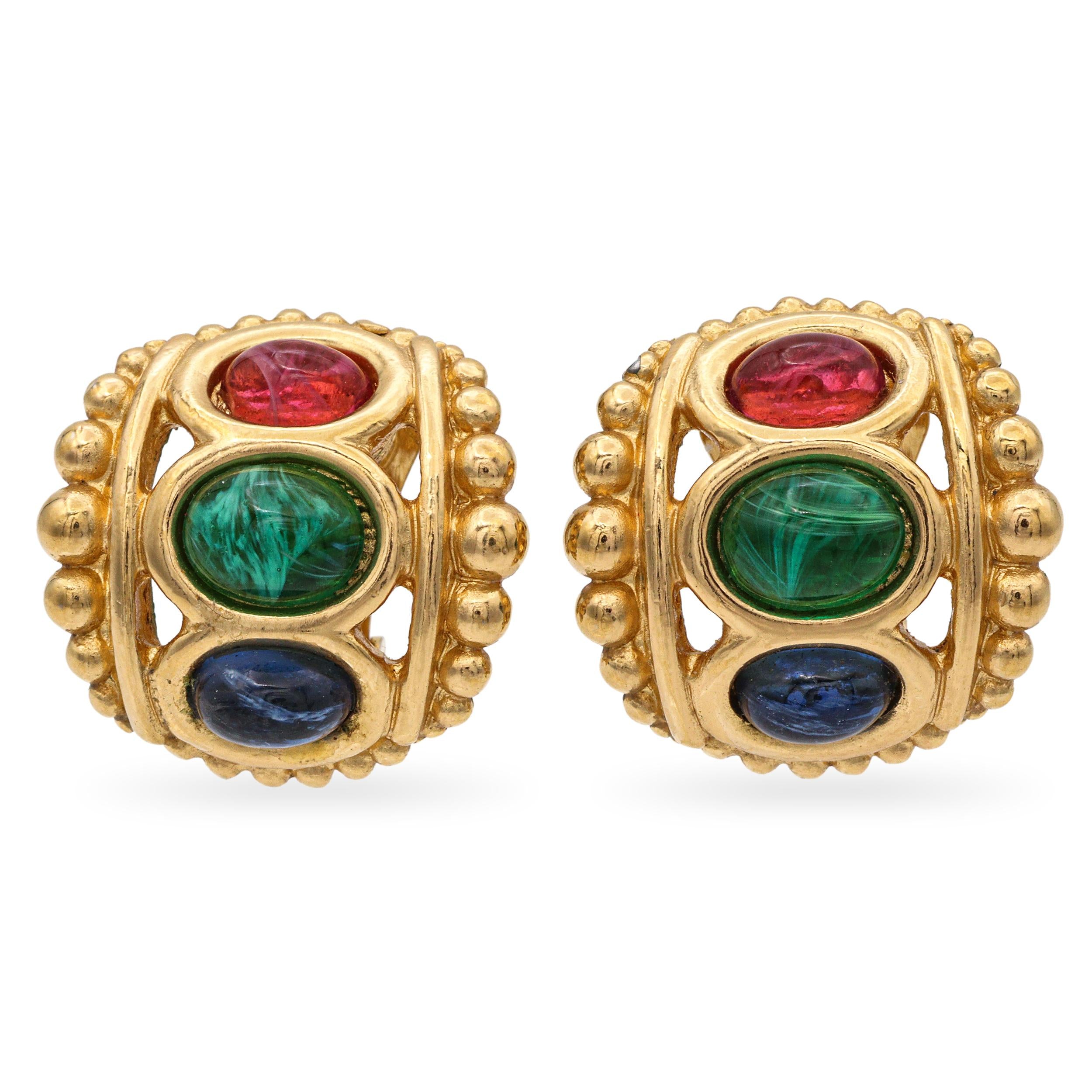 Vintage Christian Dior Clip on Earrings