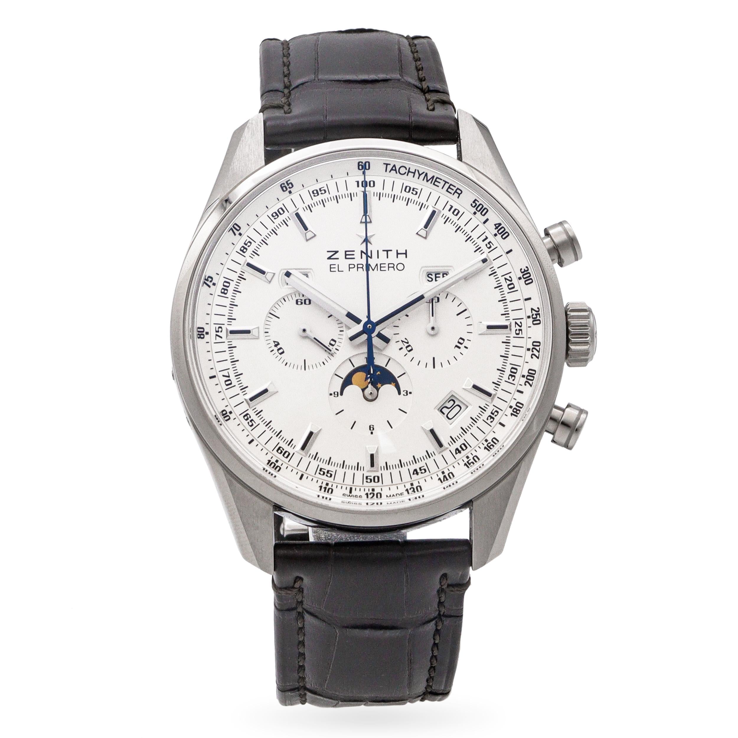 Zenith El Primero Moon Phase Chronograph Automatic Men's Watch Ref. 03.2091.410