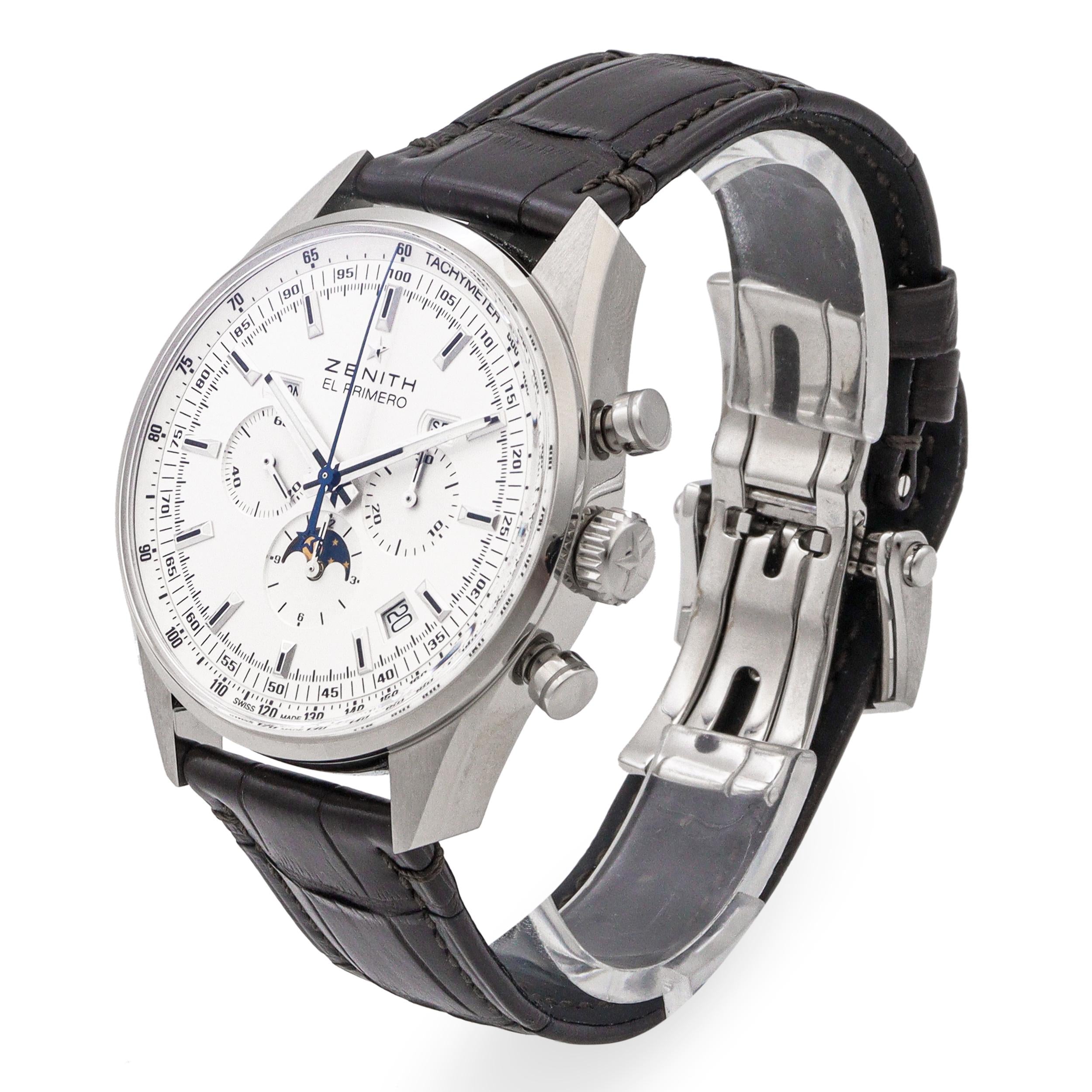 Zenith El Primero Moon Phase Chronograph Automatic Men's Watch Ref. 03.2091.410