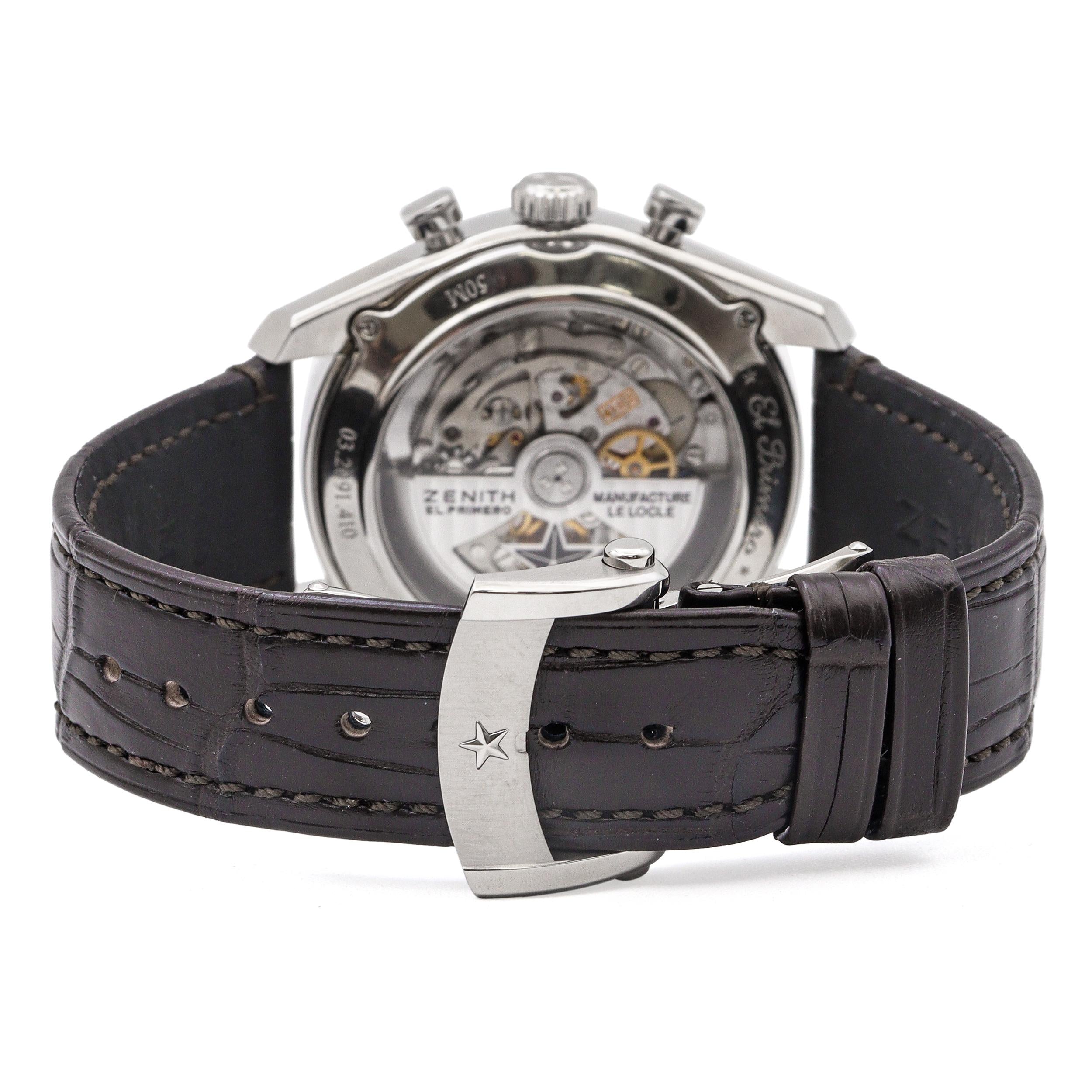 Zenith El Primero Moon Phase Chronograph Automatic Men's Watch Ref. 03.2091.410