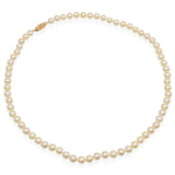 Vintage Mikimoto Exquisite 14k Yellow Gold Cultured Pearl Necklace