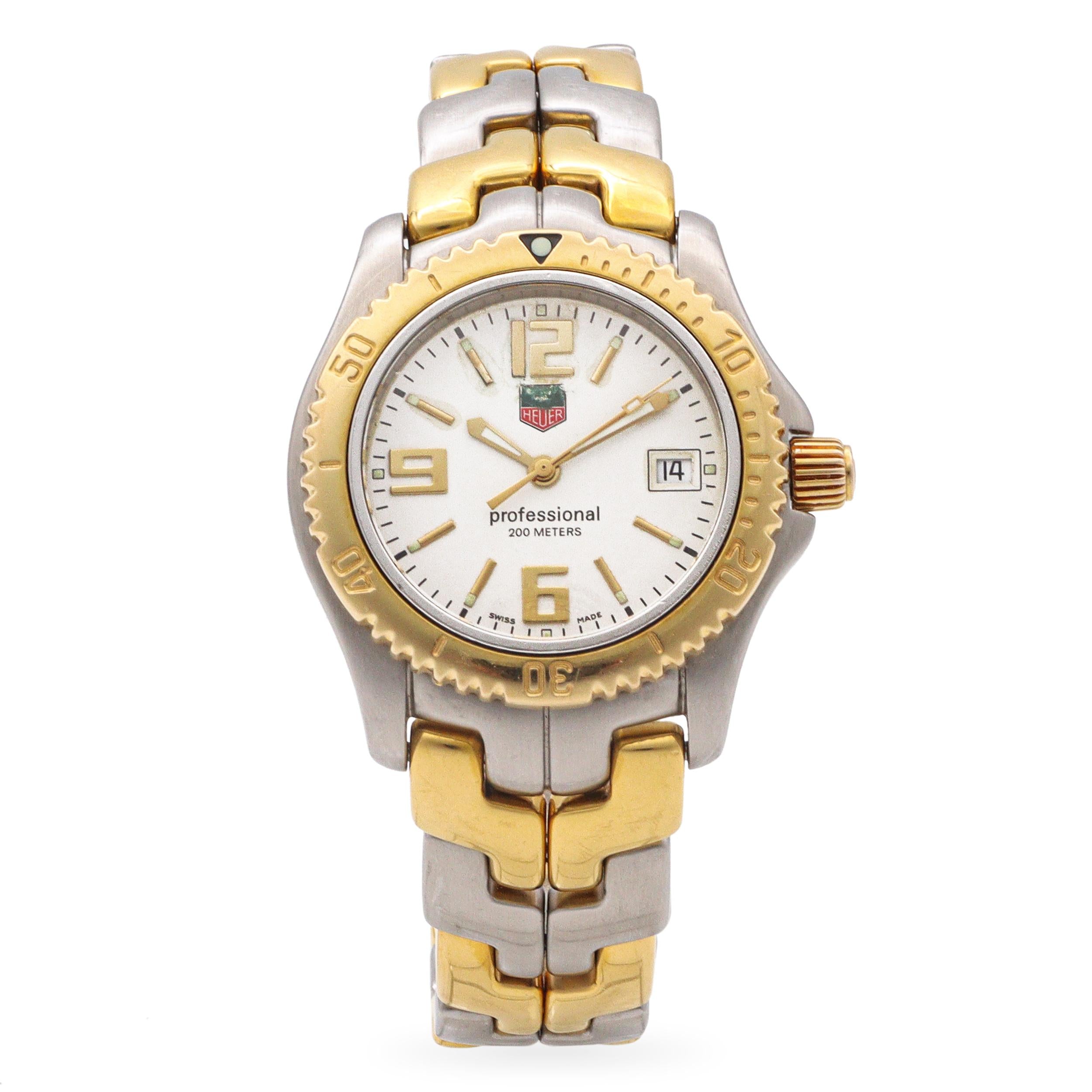 TAG Heuer Link Two-Tone Stainless Steel 18K Gold Quartz Men's Watch Ref. WT1250