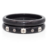 Vintage Tiffany & Co Paloma Picasso Zellige Black Laquer Bangle Set