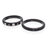 Vintage Tiffany & Co Paloma Picasso Zellige Black Laquer Bangle Set