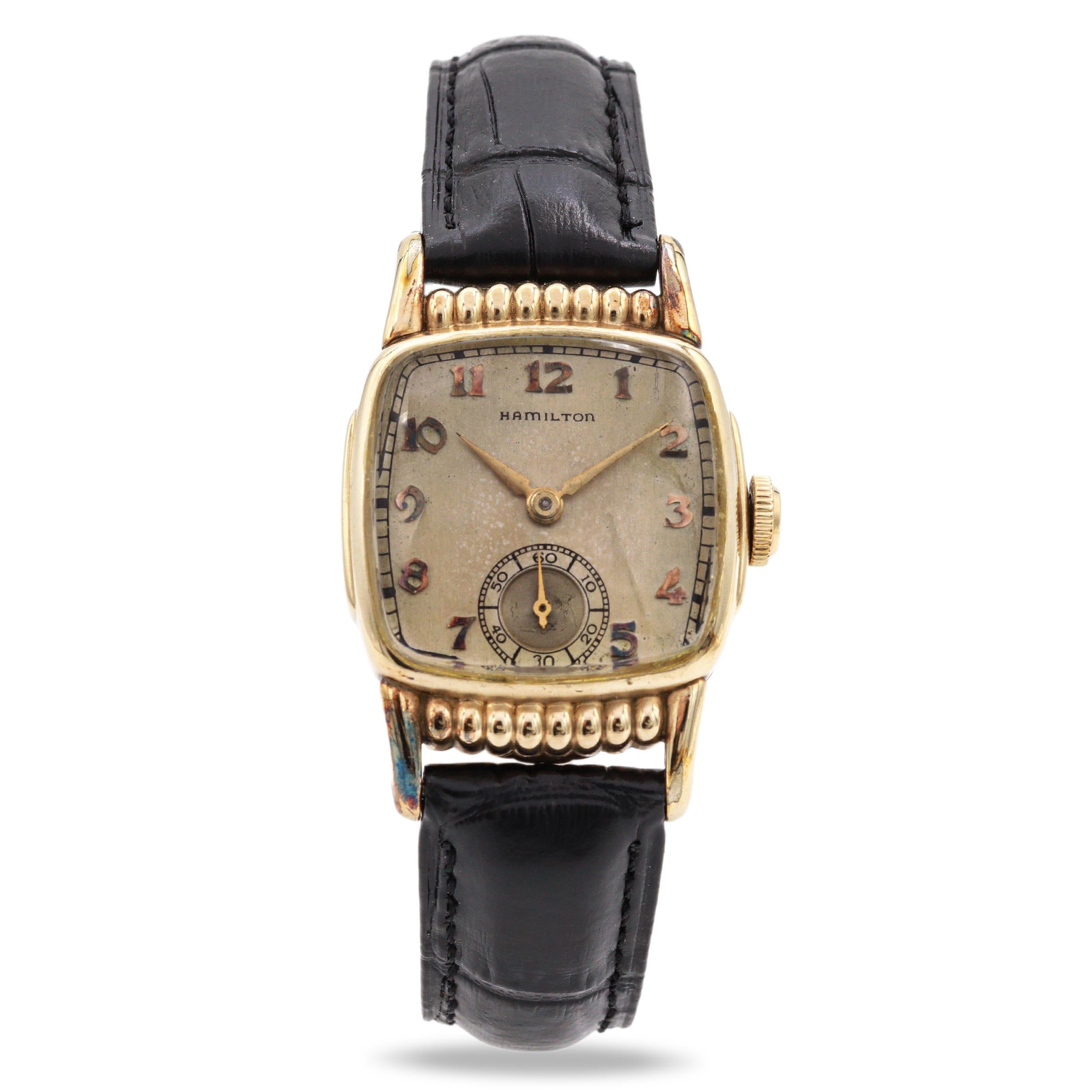 Vintage Hamilton 10k Gold Filled Hand Wind Men's Watch