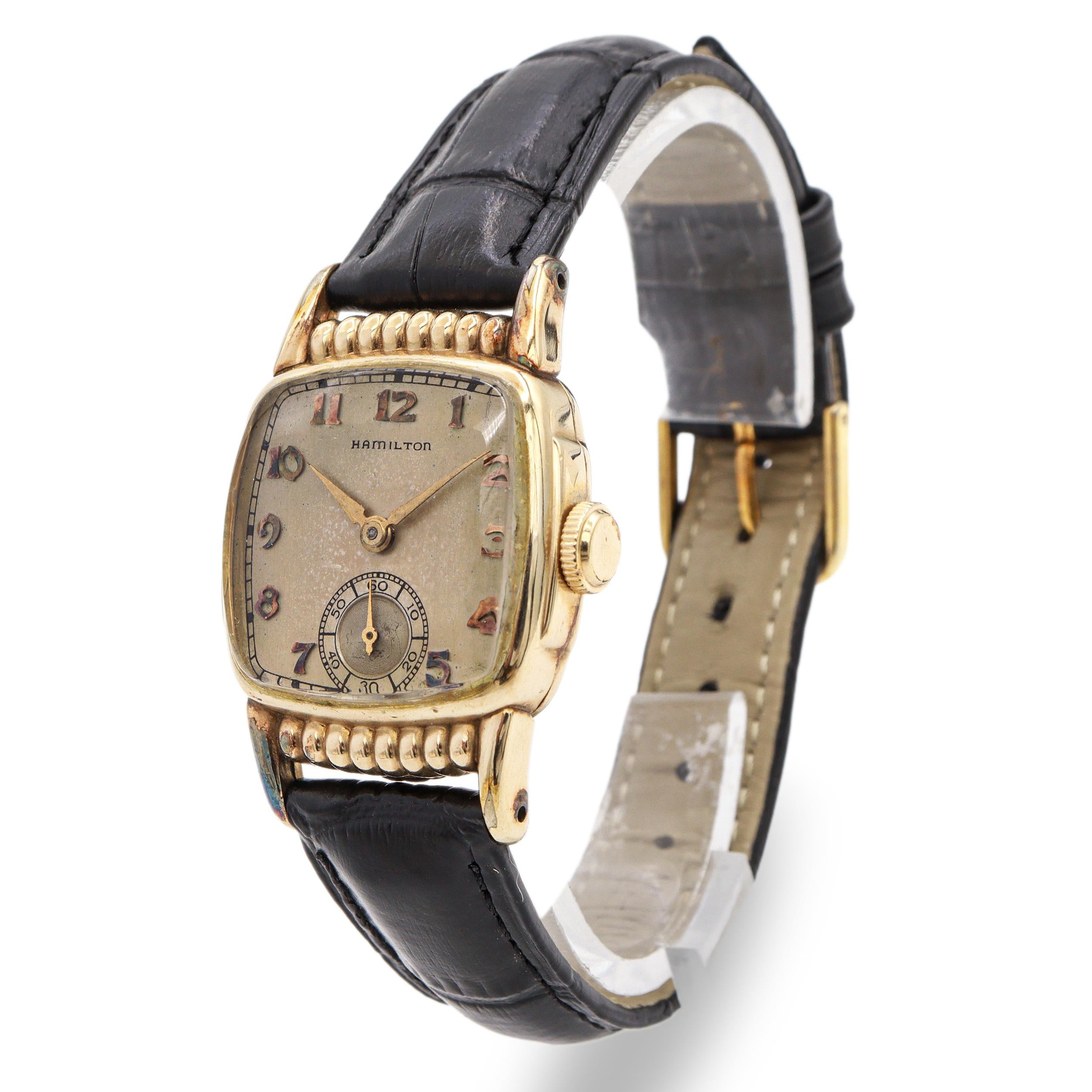 Vintage Hamilton 10k Gold Filled Hand Wind Men's Watch