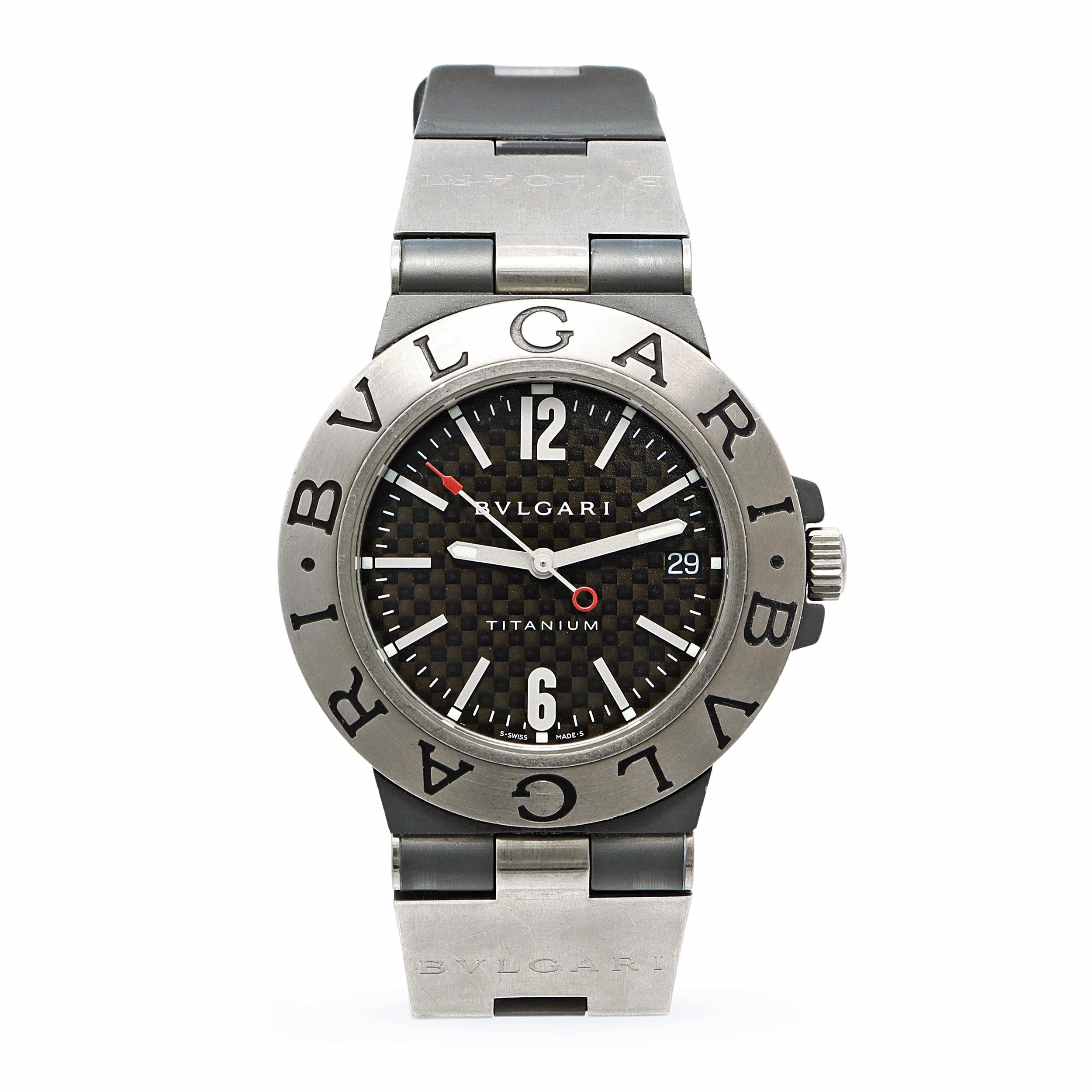 Bvlgari Diagono Titanium Date Automatic Men's Watch TI38TA