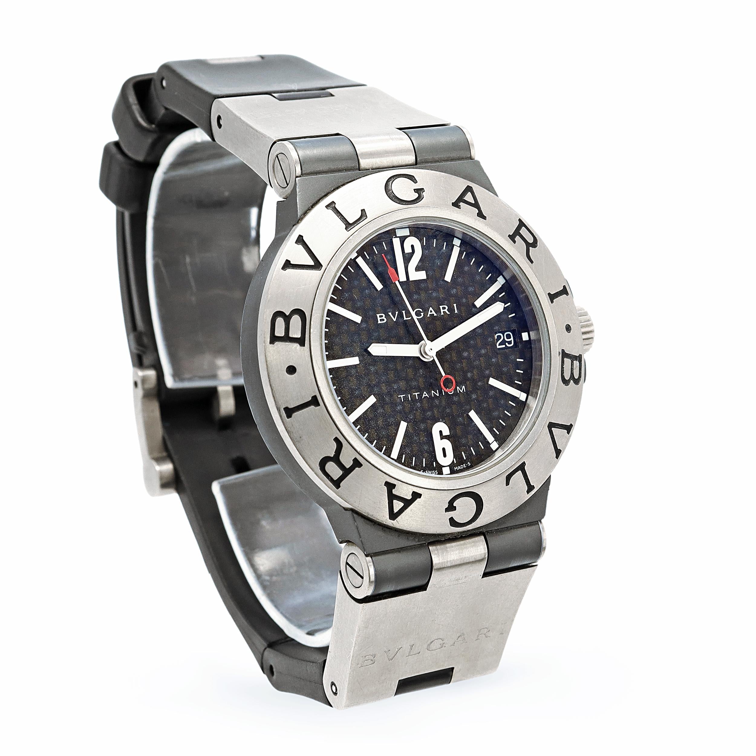 Bvlgari Diagono Titanium Date Automatic Men's Watch TI38TA