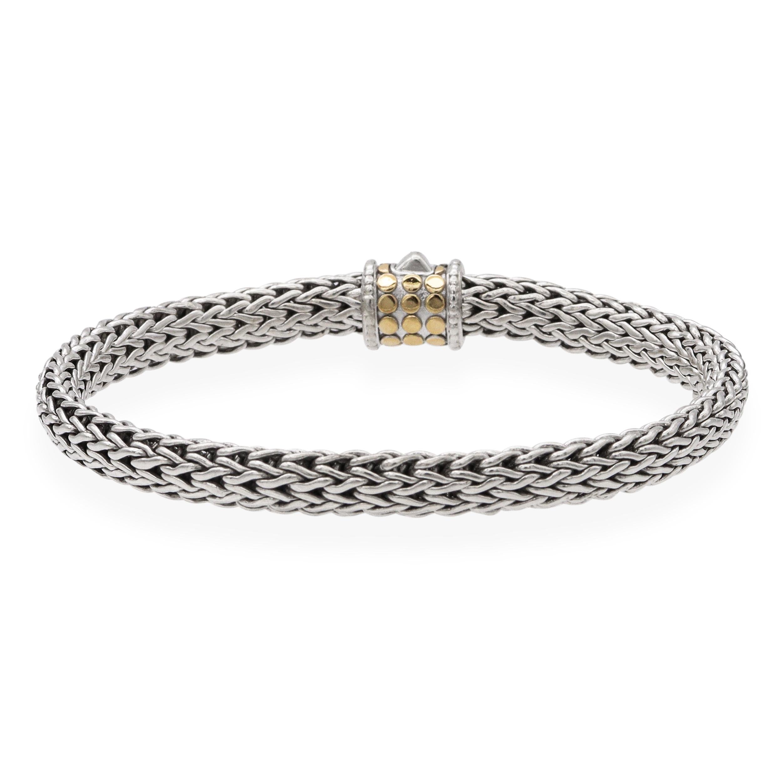 John Hardy Icon Dot Sterling Silver & 18K Yellow Gold Bracelet