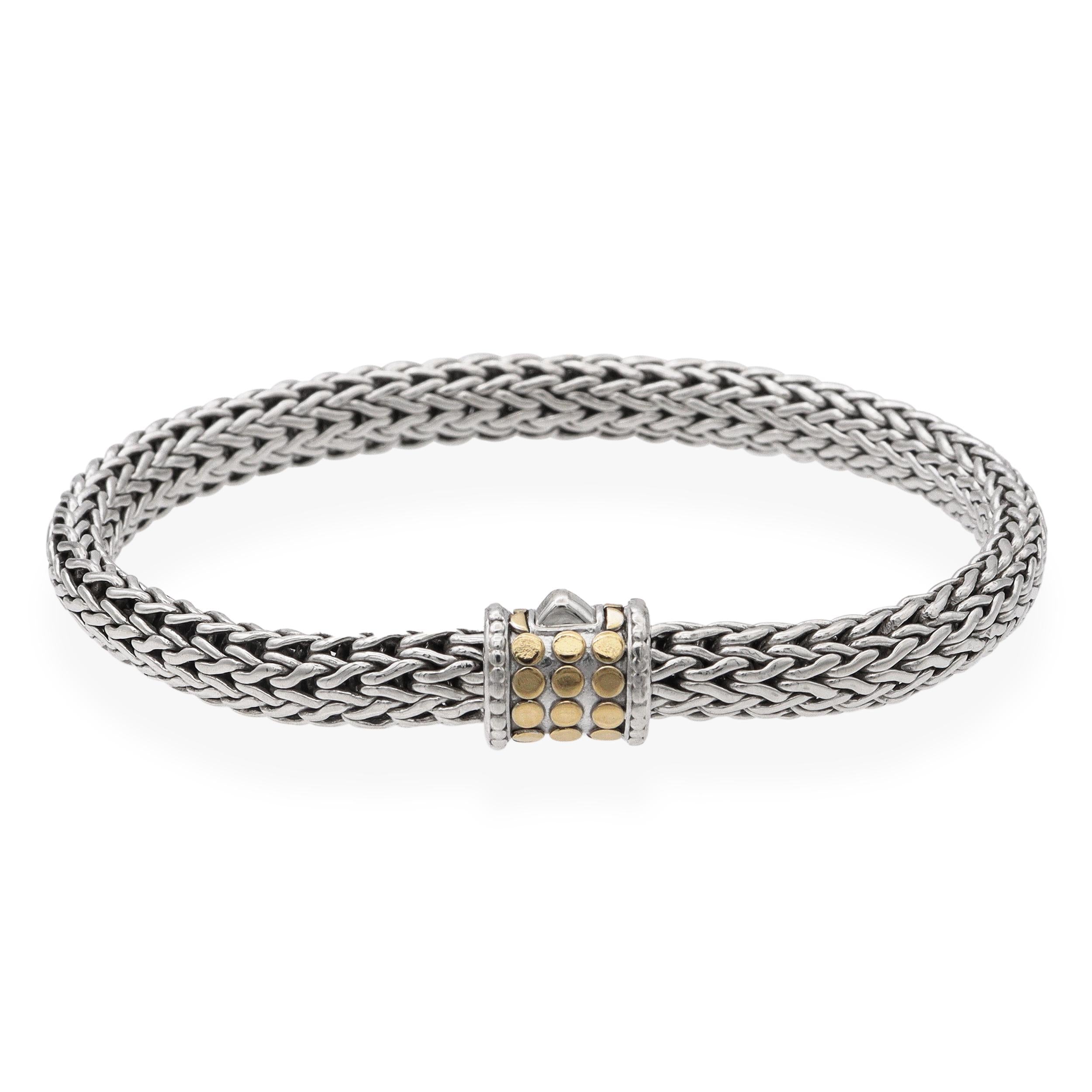 John Hardy Icon Dot Sterling Silver & 18K Yellow Gold Bracelet