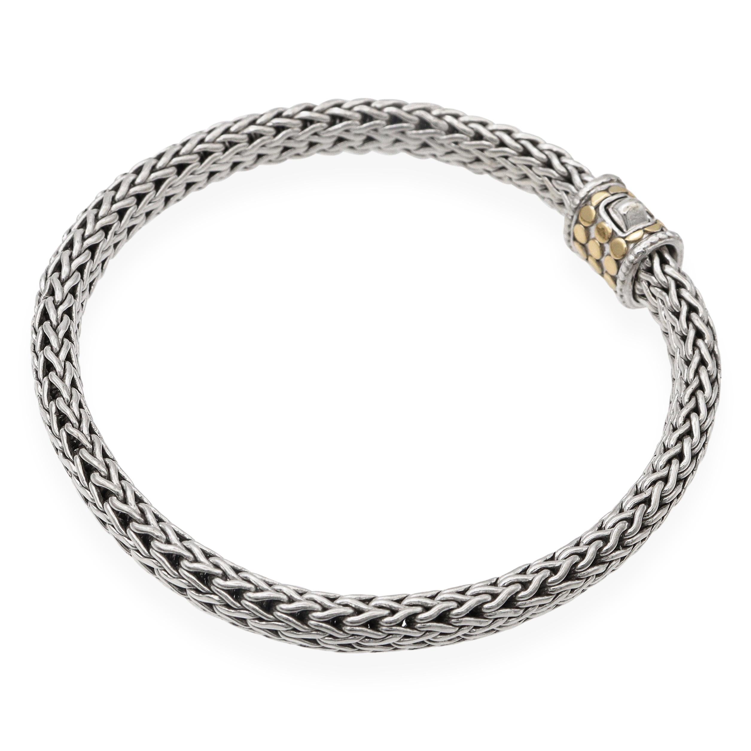 John Hardy Icon Dot Sterling Silver & 18K Yellow Gold Bracelet