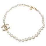 Vintage Chanel 100th Anniversary Gold-Finish Faux Pearl Beaded Strand Necklace