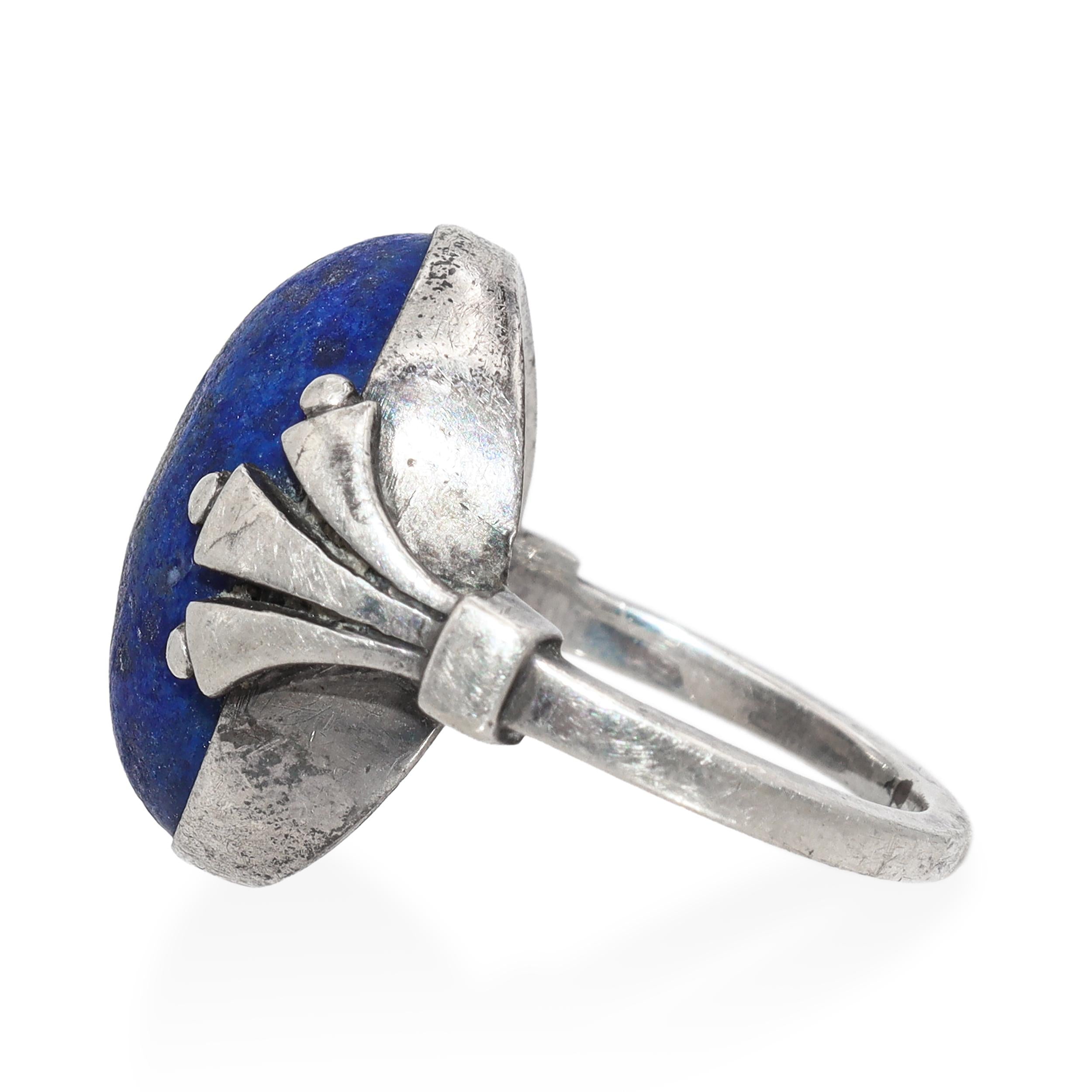 Oscar Gundlach-Pederson for Georg Jensen No.51 Sterling Silver Lapis Lazuli Ring