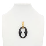 Fred Leighton 18k Yellow Gold Ebony Wood Pendant