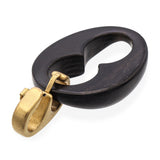 Fred Leighton 18k Yellow Gold Ebony Wood Pendant
