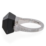Gucci "Chiodo" 18k White Gold Black Onyx and Diamond Ring