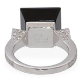 Gucci "Chiodo" 18k White Gold Black Onyx and Diamond Ring