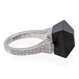 Gucci "Chiodo" 18k White Gold Black Onyx and Diamond Ring