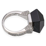 Gucci "Chiodo" 18k White Gold Black Onyx and Diamond Ring