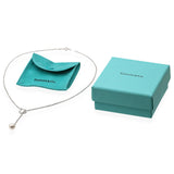 Tiffany & Co. Elsa Peretti Sterling Silver and Pearl Open Heart Lariat Necklace