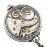 Vintage Bucherer Skeleton Ball Crystal Bead Chain Watch Pendant Necklace